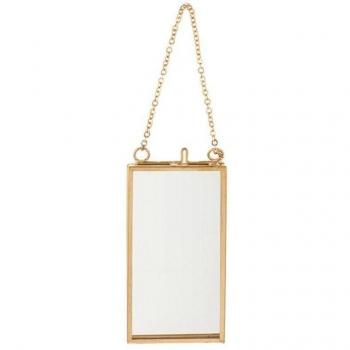 Antique Metal Portrait Frame with Glass