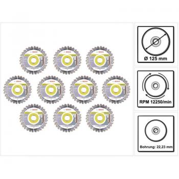 Bosch Professional 10 Dischi Diamantati 125 mm