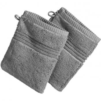 Erwin Müller Ultra‑Saug Konstanz‑Frottier Handtuchhandschuhe 2 Stück, Silber