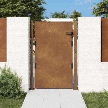 Día y Noche Puerta de jardín acero corten 105x155 cm