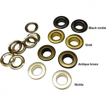 200 Sets of 8mm Metal Eyelets with Washers in Gold Plating