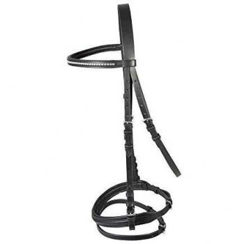 PFIFF Trensenzaum „Staines“ – schwarz–weiß Cob Variante