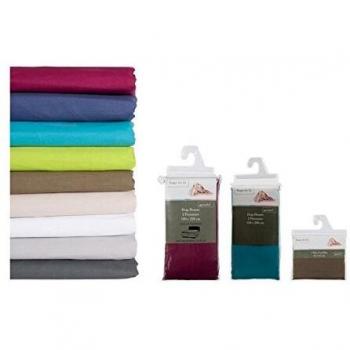 Drap Housse 140 x 190 cm Coton Marron 57 Fils