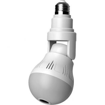 Wireless IP Fisheye Security Light Camera