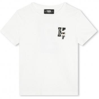 T-shirt Garçon Karl Lagerfeld Kids Manches Courtes Noir 12A
