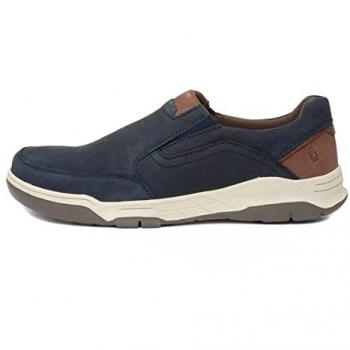 Hush Puppies Fletcher Mocasín Azul y Beige
