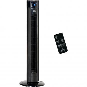 NightShine 42 Tower Fan with LED Panel – Black