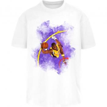 T‑shirt Mister Tee Basket Cloud 2.0 Oversize Bianco