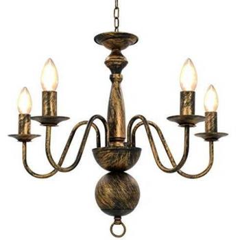 Sonata Antique Black Chandelier 5 x E14 Bulbs