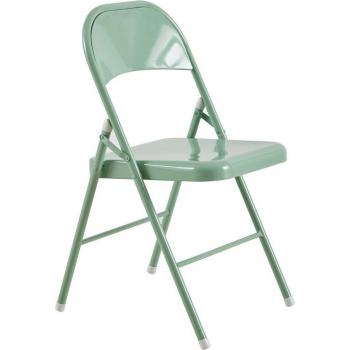 Set de 6 Sillas Plegables Fergie – Color Verde Claro y Acero