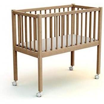 AT4 Wiege ESSENTIAL Buche unbehandelt mit Matratze 40 x 80 cm