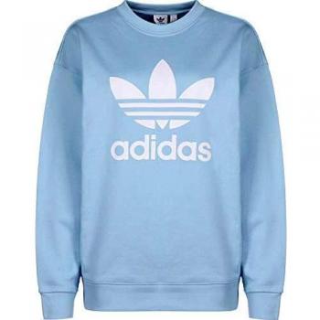 Adidas Damen Sweatshirt TRF Crew in Clear Sky/White, EU-Größe 44 – FM3289
