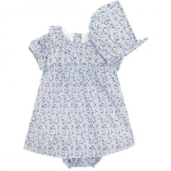 Gocco Baby Girls' Liberty Bodysuit with Hood, Turquoise, 80 cm