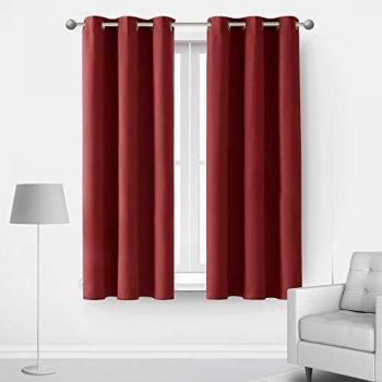 Deconovo Red Thermal Insulated Curtains 42 x 54 Inch 2 Panels