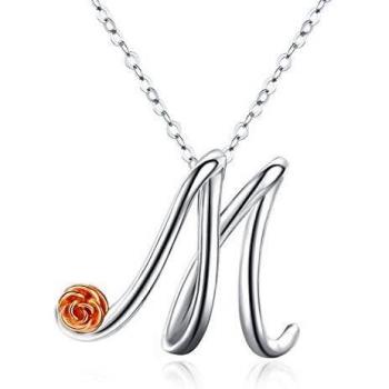 Collier Initiale M Cursif Argent 925