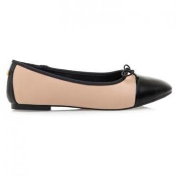 Bailarinas Planas para Mujer Mariamare 63566 con Detalle Negro en la Puntera, Color Rosa, Sin Cierre, Estilo Casual y Clásico