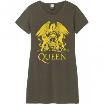 Abito T-shirt femminile con motivo di corona artistica