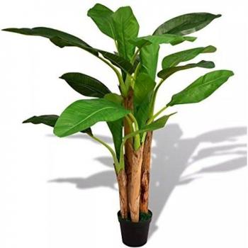 Lifelike Banana Tree Plant with Pot 175 cm Green