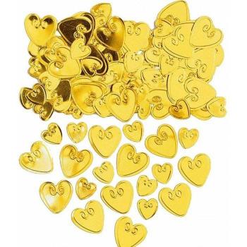 Amscan Geëmbosseerde Metallic Hartjes Confetti Rood Eén Maat