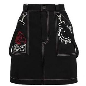 Hell Bunny Kurzer Rock Dylan Schwarz XL