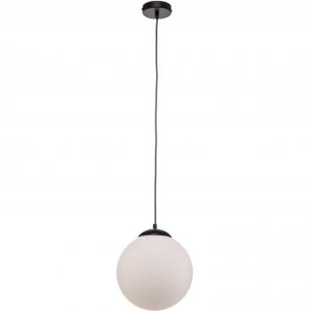 Lima Black Pendant Lamp with Opal Glass and 1 Bulb