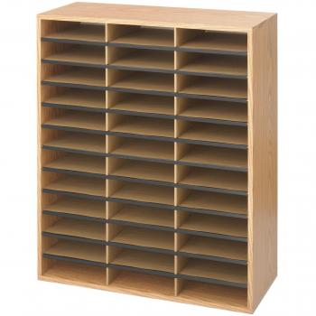Medium Oak Literature File Cabinet by Safco