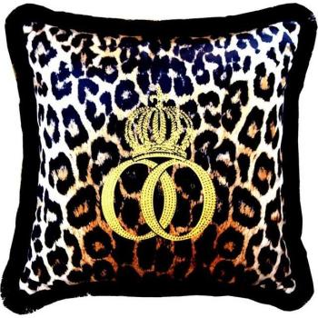 Harald Glööckler Designer Kissen mit Leopardenmuster