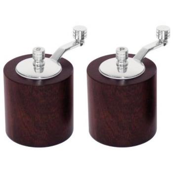 Olympia Premium Salz‑ und Pfeffermühle Set – Dunkles Holz, Küchenaccessoire