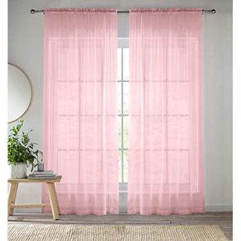 Sheer Voile Slot Top Curtain Panels