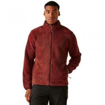 Regatta Men's Midoor Full Zip Fluffy Fleece in Red Ochre