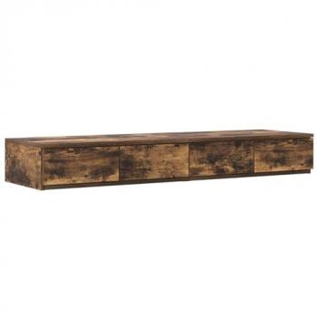 Bettschublade aus geräuchertem Eichenholz – 120 × 36,5 × 16,5 cm – vidaXL