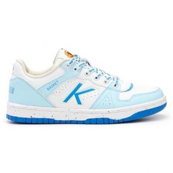 UK RetroBasket 2.0 – White & Blue, Size 6 (Unisex)