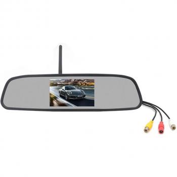 Espejo retrovisor de coche con cámara de reversa inalámbrica de 4.3 pulgadas
