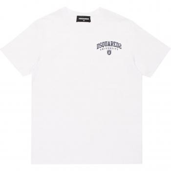 Dsquared2 T-shirt bianca per bambini in cotone Taglia 12