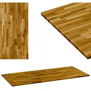 VidaXL Plateau de table en bois de manguier massif 25-27 mm 90x60 cm