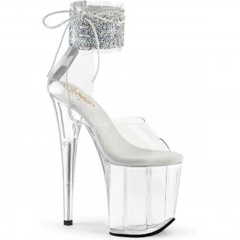 Pleaser Flamingo 824RS-02 Damen Sandale in Silber EU 38