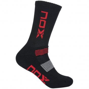 Calcetines Nox Media Cana Negro/Rojo