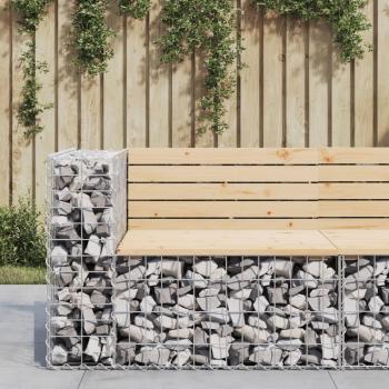 Furniture Limited – Banc Design Gabion 92×71×65,5 cm Bois Pin
