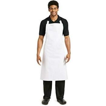 Whites Chef's Bib Apron White with Brass Eyelets