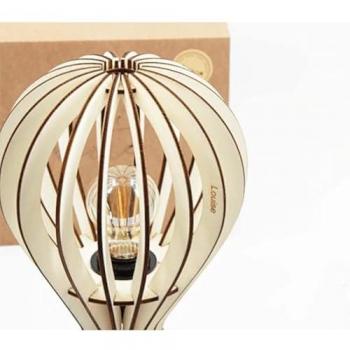 Lampe à poser Atelier Loupiote ARCHIMEDE-Lampe à poser Bois FSC H35cm Bois Noir