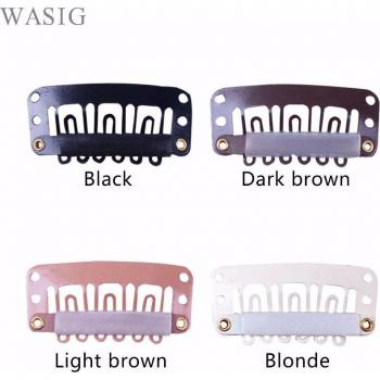 50pcs 32mm Silicone U-Shaped Clips for Hair Extensions