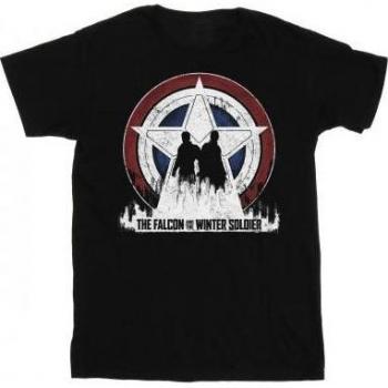 T‑shirt bianca The Winter Soldier con silhouette di stelle