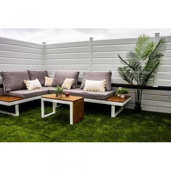 Kit clôture CloseA – PVC blanc, 6 m × 1,44 m, lames de 16 cm