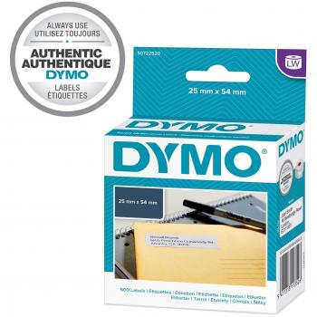 DYMO LabelWriter Return Address Roll (S0722520) – 25 × 54 mm, 500 self‑adhesive labels per roll