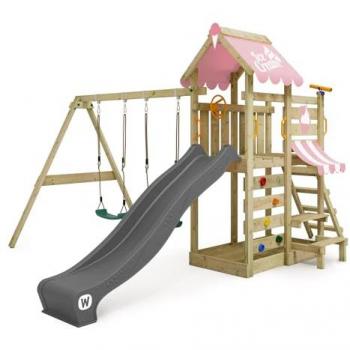 Portique en Bois WICKEY avec Toboggan et Balançoire