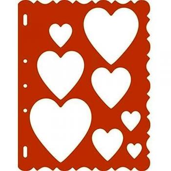 Fiskars Gabarit de découpe, Petits cœurs, 1003822