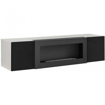 Mueble Colgante para TV con Chimenea