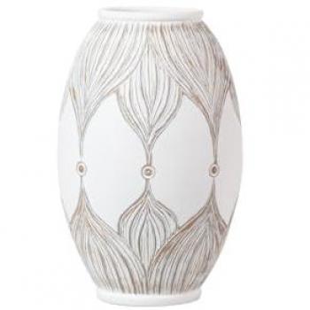Adda Home Florero Resina Blanco Marron 22x22x36 Cm