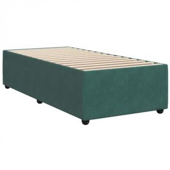 Bed Frame without Mattress Dark Green 90x200 cm Velvet