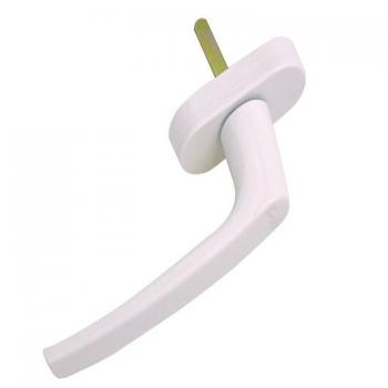 Double Glazing White Door Handle with Key Lock